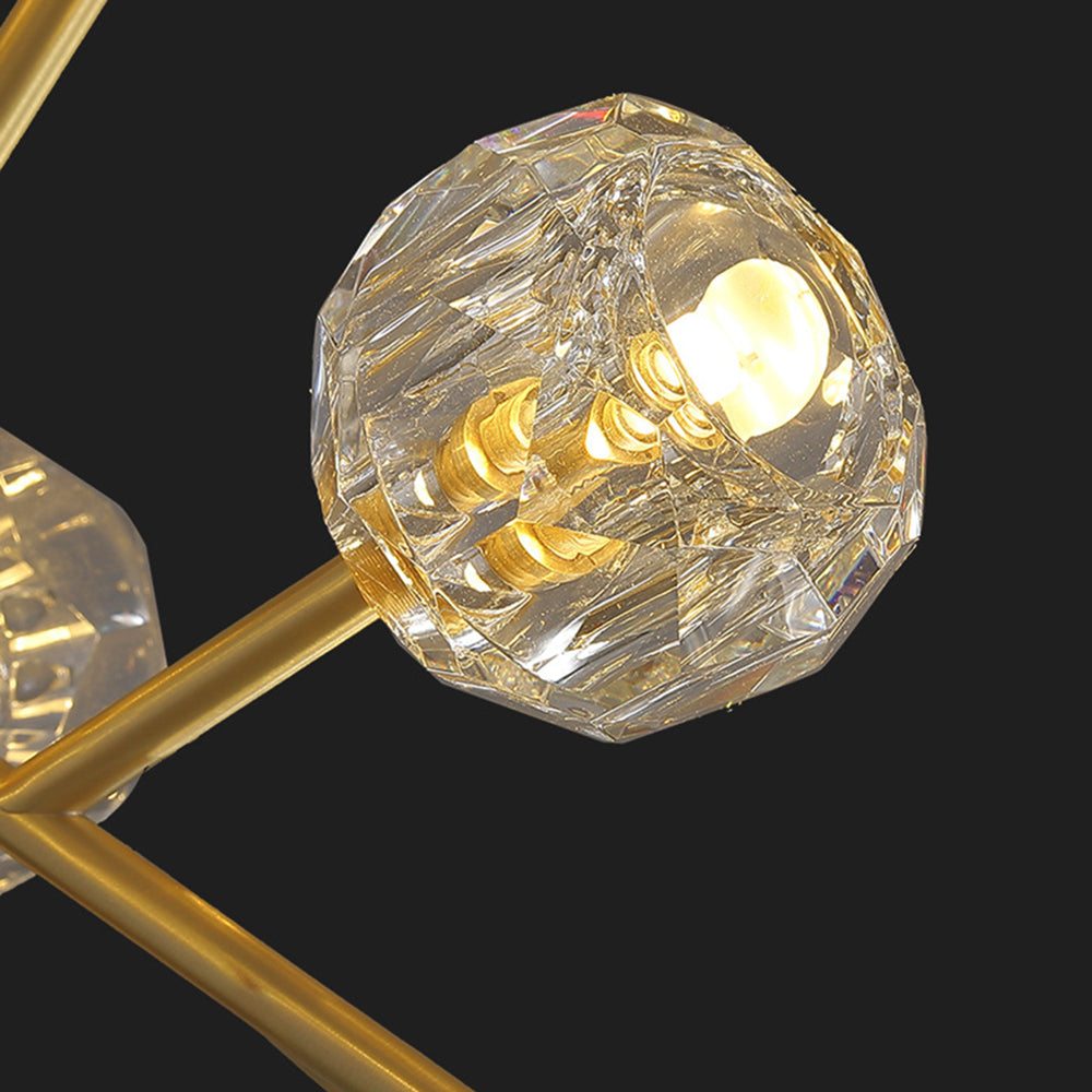 Valentina Modern Blown Metal Pendant Light, Gold - Lumpaz