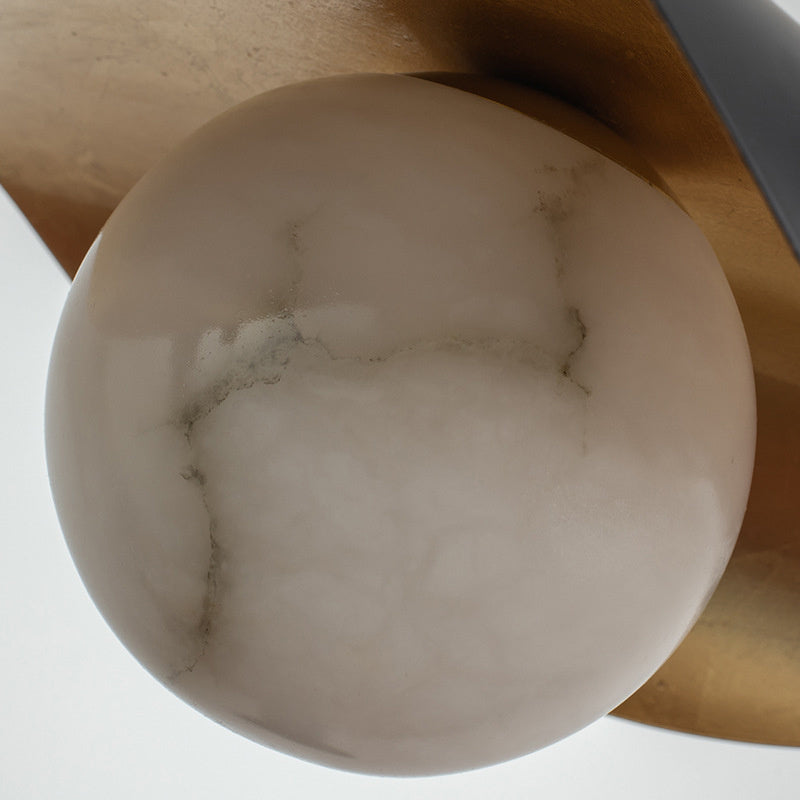 Eveline Modern Nordic Minimalist Metal/Marble Pendant Light, Black - Lumpaz