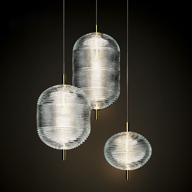 Hailie Designer Art Modern Pendant Light, Black/Gold - Lumpaz