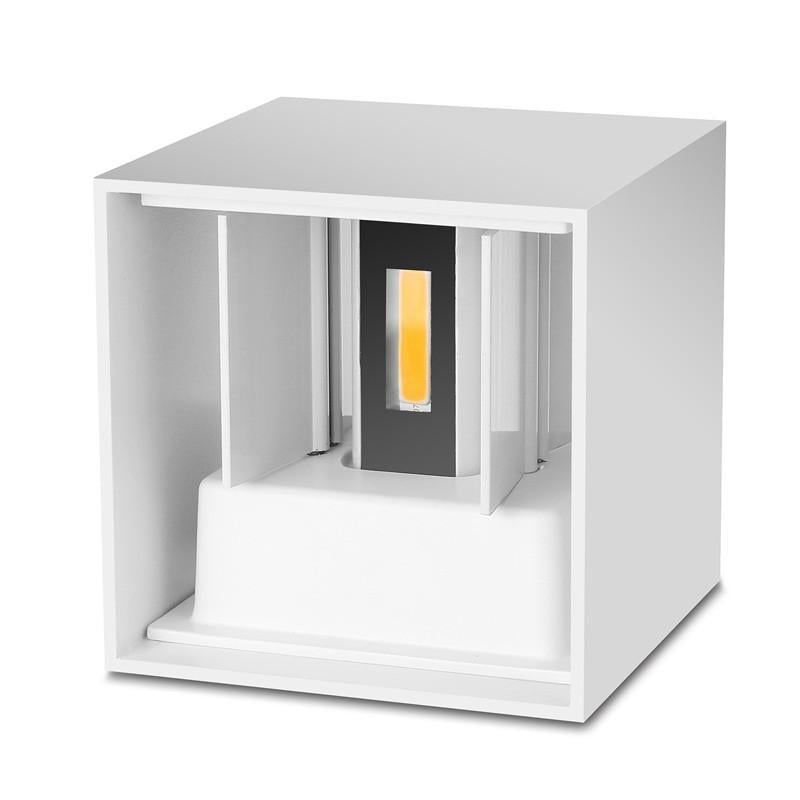 Orr Modern Adjustable Square Outdoor Wall Lamp LED, Black/White - Lumpaz
