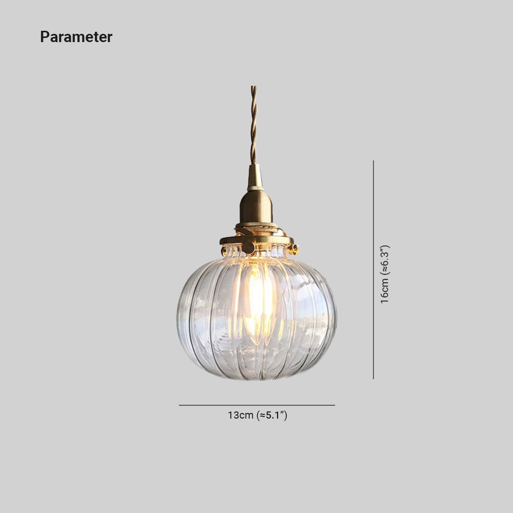 Hailie Retro Luxury Clear Glass Pendant Light - Lumpaz
