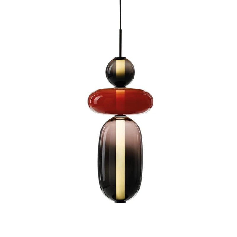 Morandi Modern Designer LED Pendant Light Bedroom Black White Red - Lumpaz