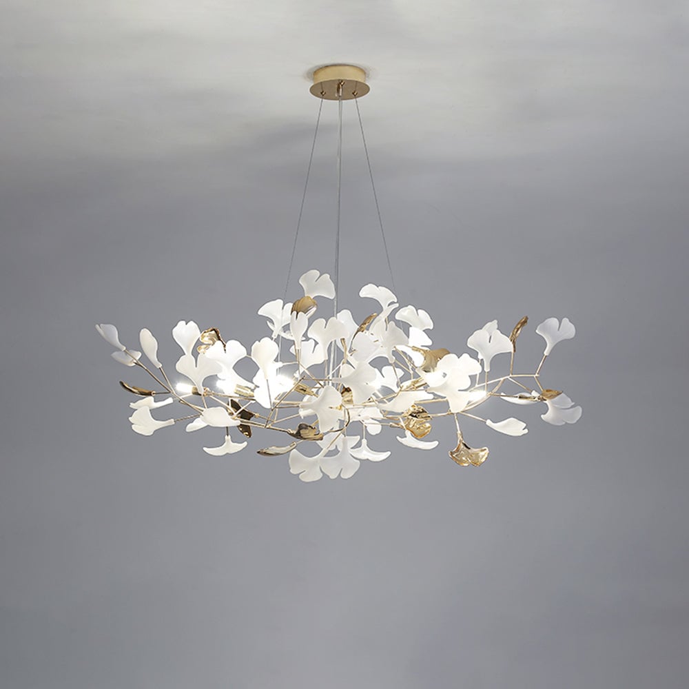 Olivia Modern Petal Shaped Metal Ceramic Chandelier Dining Room - Lumpaz