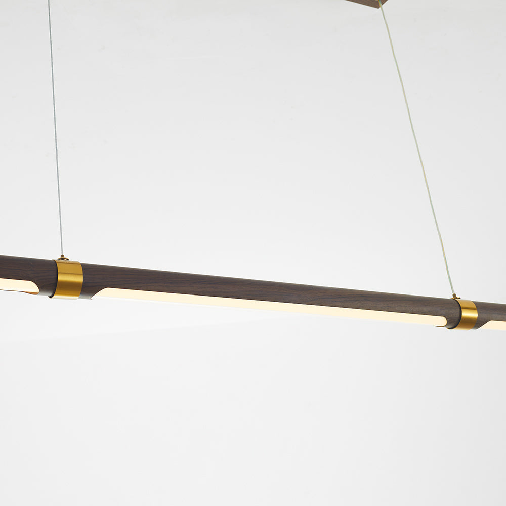 Ozawa Modern Minimalist Pendant Light, Metal Water Transfer Wood - Lumpaz