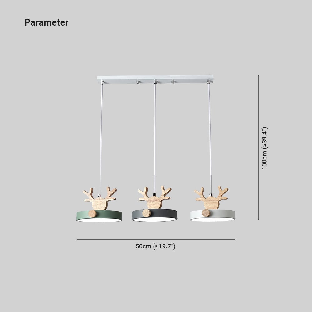 Morandi Deer Cluster Pendant Light 3 Color, 1/3 Heads - Lumpaz