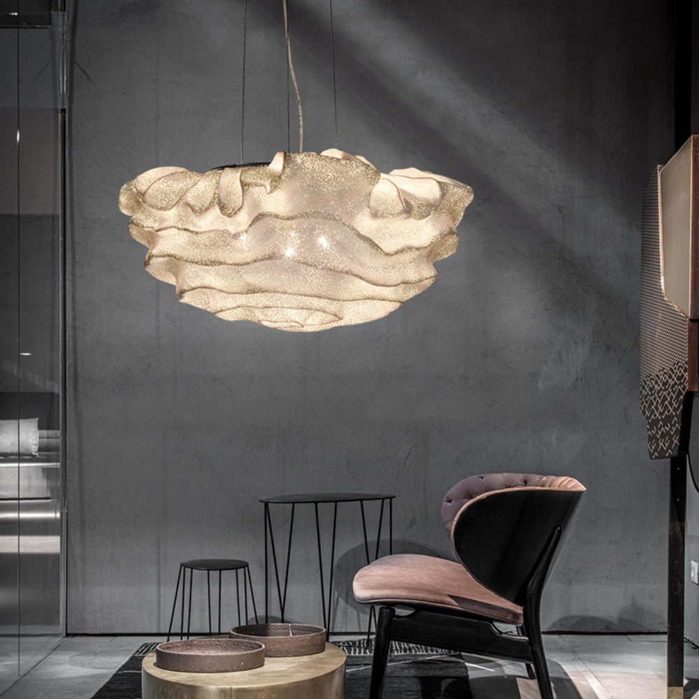 Renée Modern Art Deco White Pendant Lights, Metal Shade - Lumpaz