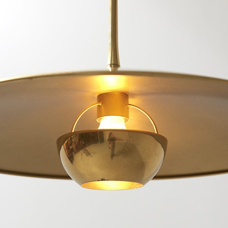 Cairns Minimalist Metal Pendant Light, Gold - Lumpaz