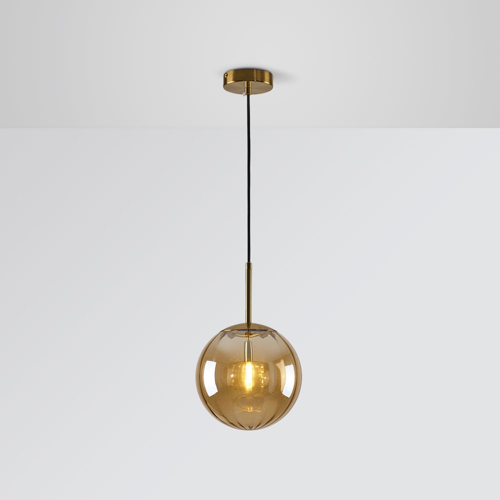 Hailie Modern Pendant Light Clear Bubble Gradient, Glass - Lumpaz