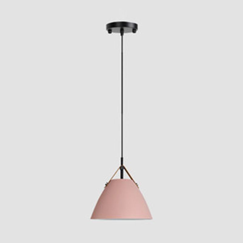 Morandi Modern Frisbee Shaped Metal Pendant Light, Black/White - Lumpaz