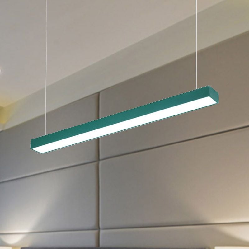 Edge Office Linear Minimalist Rectangular Pendant Light - Lumpaz