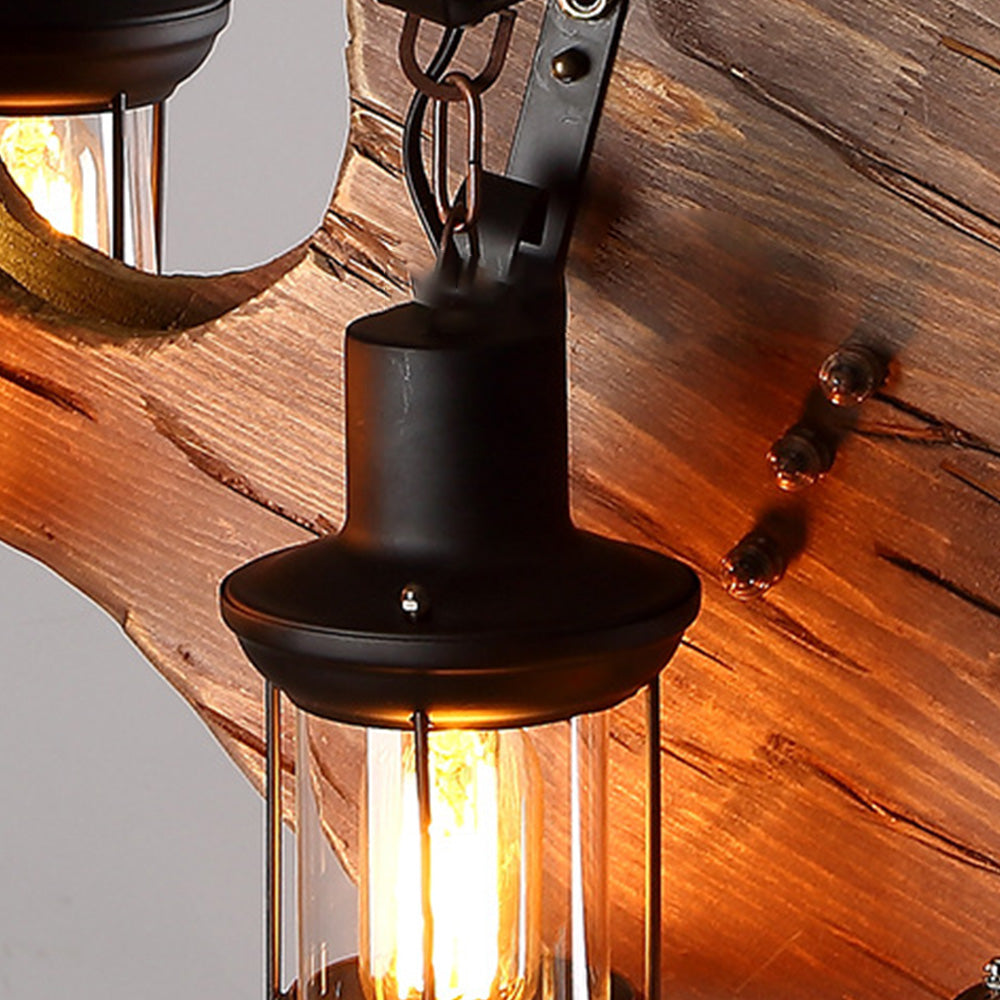 Austin Retro Guitar Metal & Wood Pendant Light, 4 Heads - Lumpaz