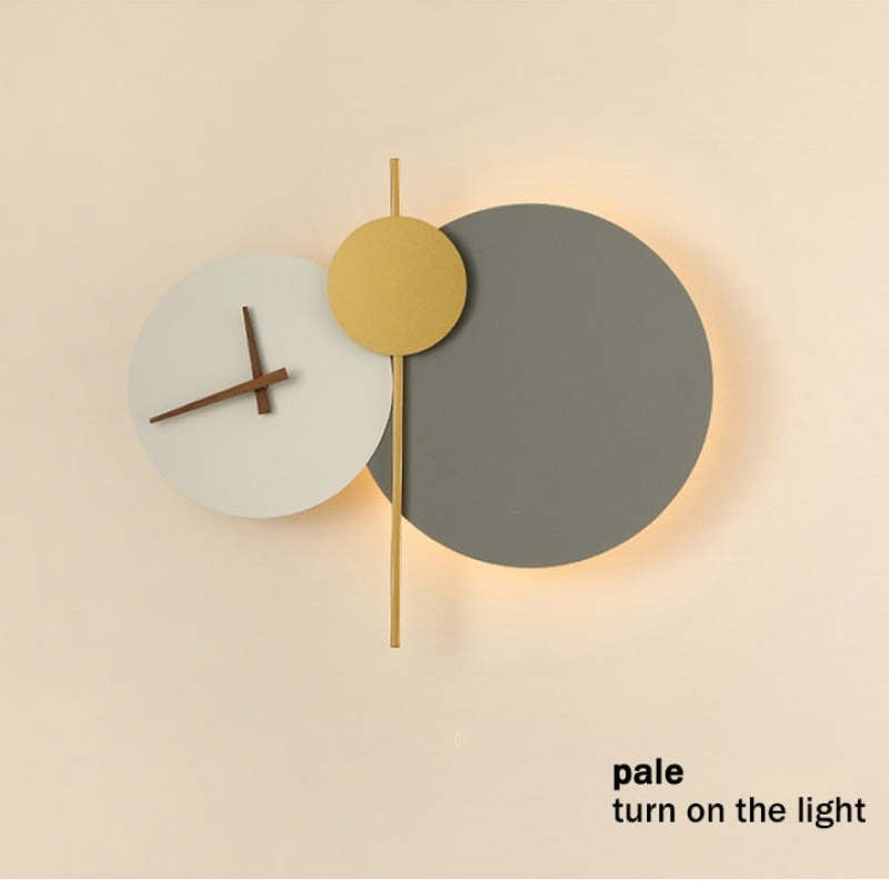Nielsen Modern Clock Metal Painted Wall Light LED Light Bedroom - Lumpaz