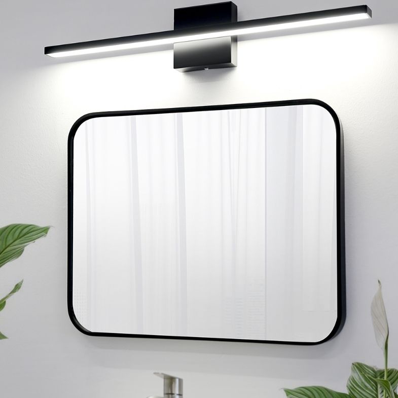 Edge Modern Linear/Square Mirror Front Vanity Metal LED Wall Lamp - Lumpaz