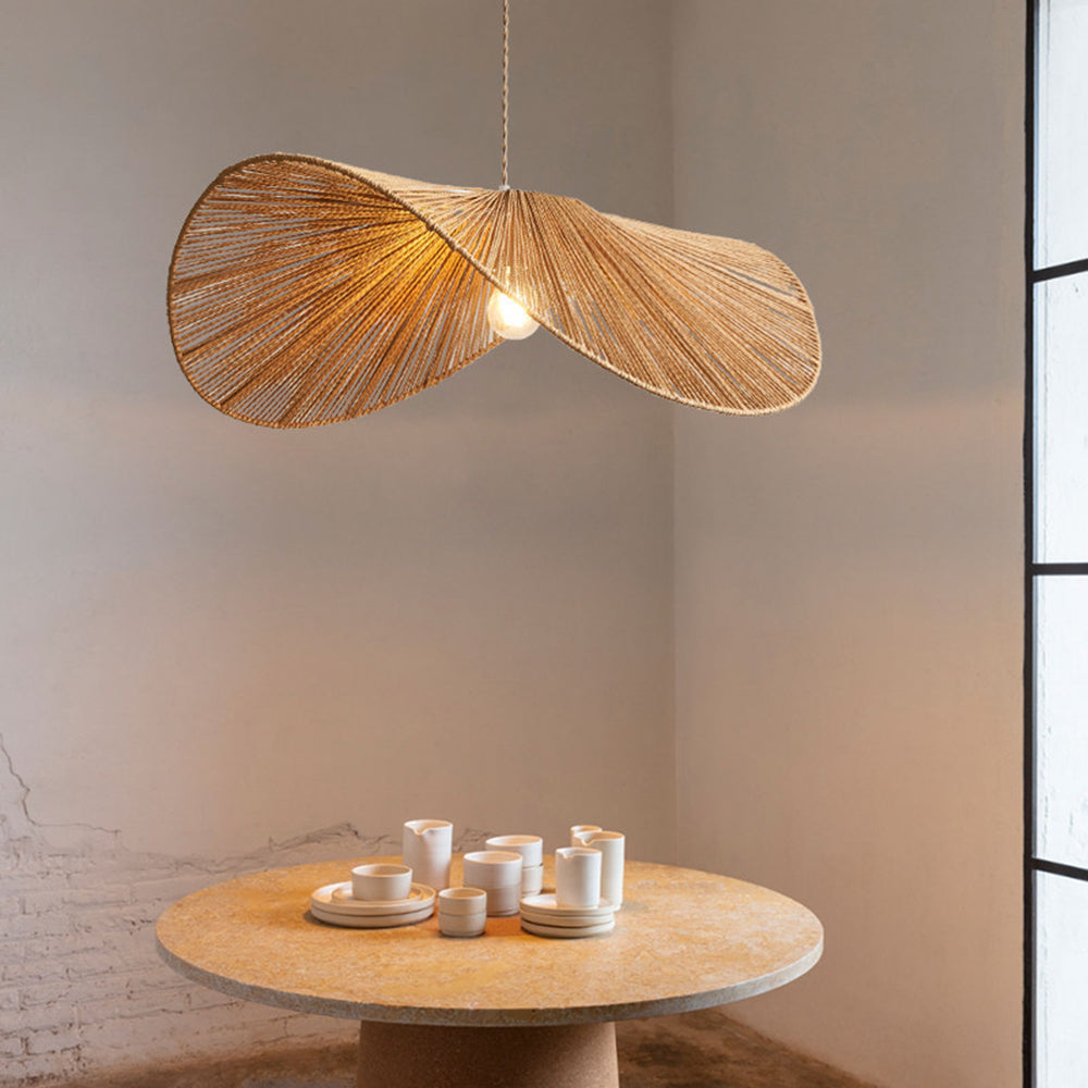 Muto Rustic Twine Pendant Light, Beige/Brown - Lumpaz