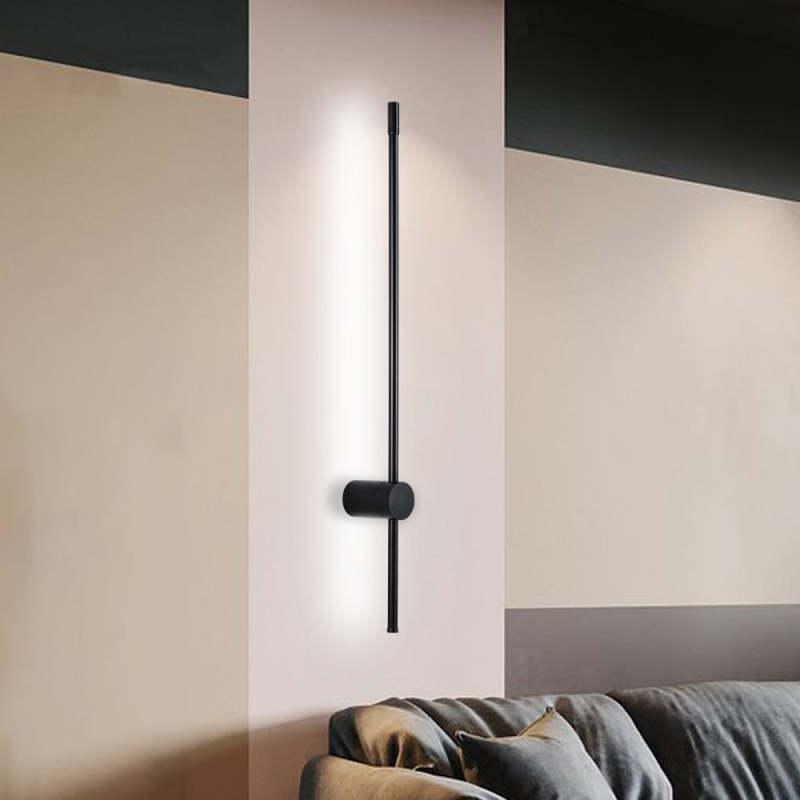 Edge Modern Minimalist LED Wall Reading Lamp, Black - Lumpaz