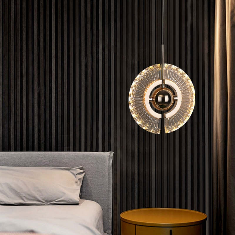 Kristy Nordic Luxury Fan Metal/Acrylic Pendant Light, Gold - Lumpaz