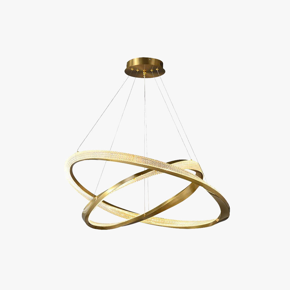 Arisha Minimalist  Ring Spiral Shape Metal Pendant Light,Gold - Lumpaz