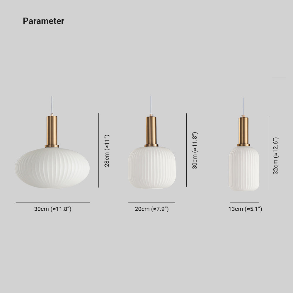 Hailie Morden Bubble Glass Pendant Light, White, Bedroom - Lumpaz