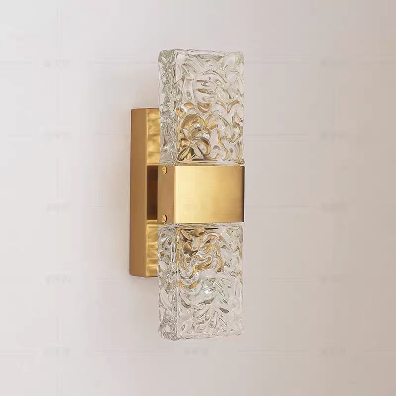 Kajetan Modern Rectangular Metal Wall Lamp, Gold - Lumpaz