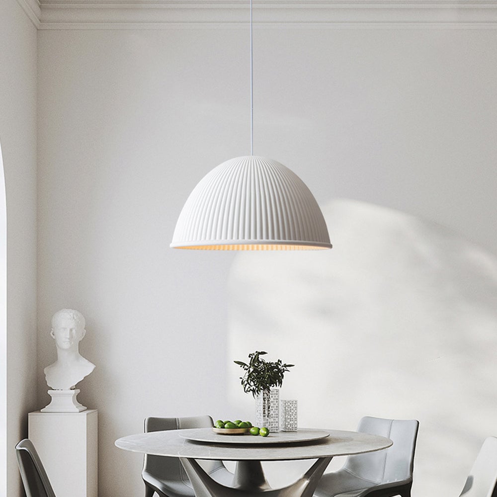 Morandi Modern Semi Resin Pendant Light, Gray/Black/White - Lumpaz