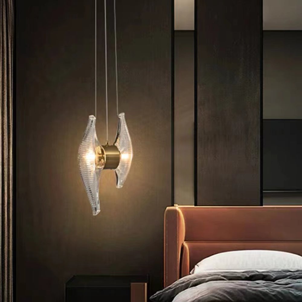 Kirsten Luxury Capiz Shell Pendant Light, Glass/Metal, Bedside/Dining Room - Lumpaz