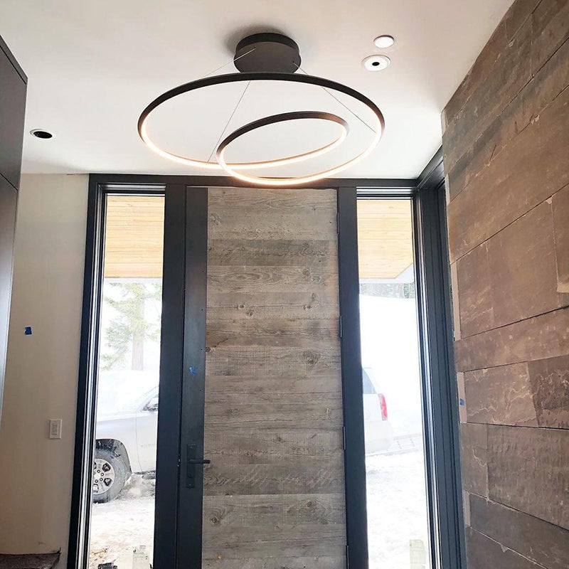 Arisha Pendant Light Curved Circle, Brass - Lumpaz