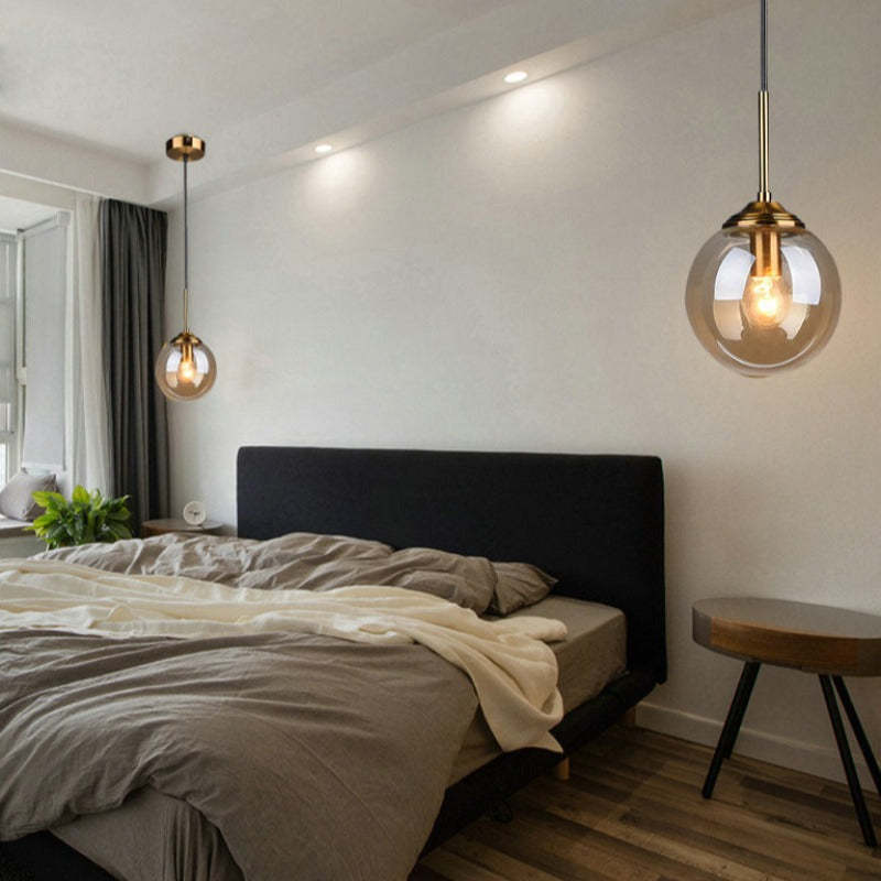 Valentina Designer Bubble Glass Pendant Light Smoke/Clear/Amber - Lumpaz