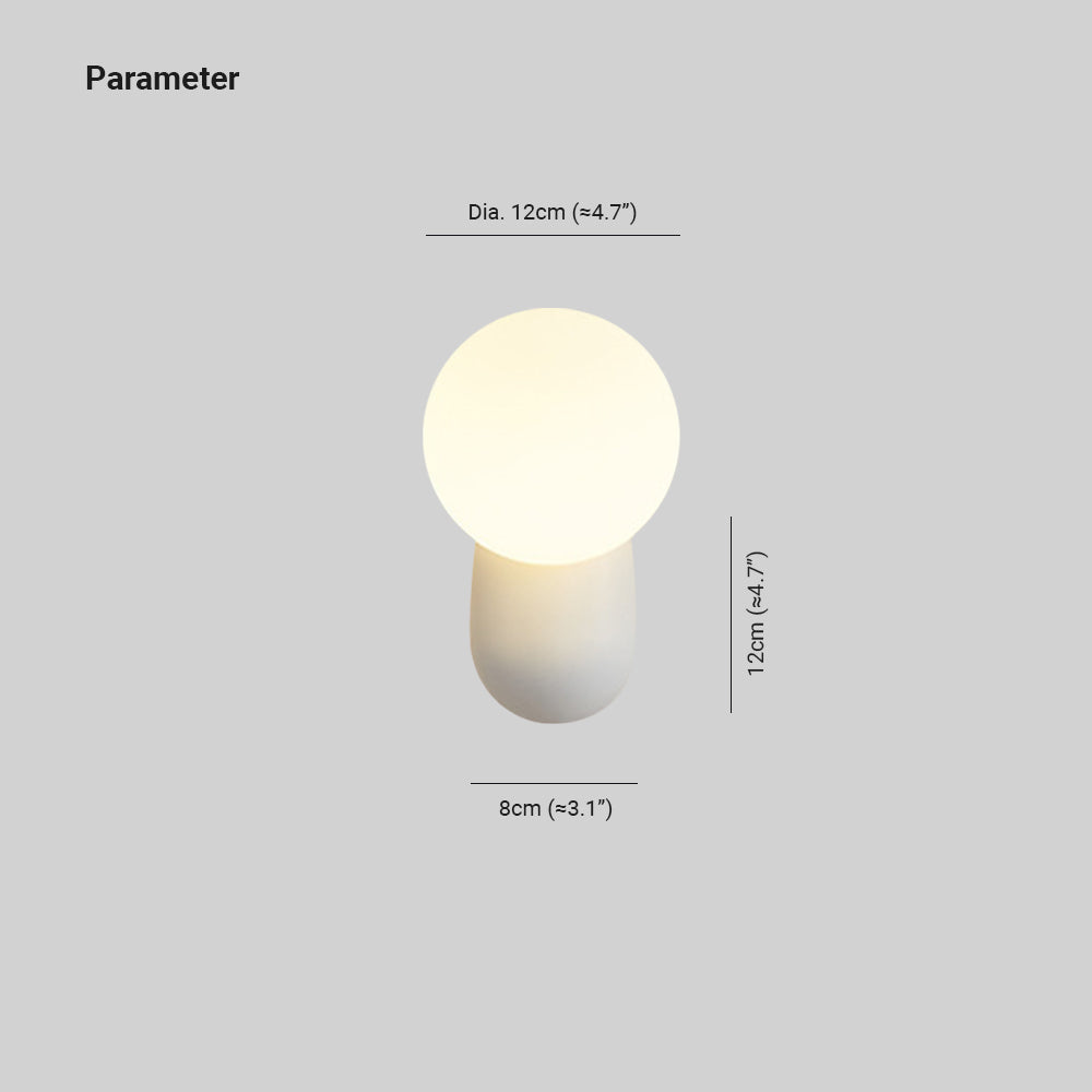 Hailie Modern LED Wall Lamp Indoor Lovely Resin Glass Black/White/Pink Bedroom/Bedside/Living Room - Lumpaz