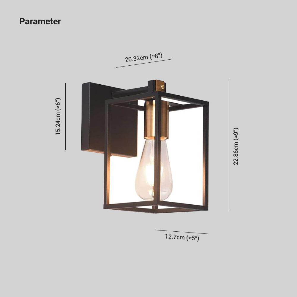Alessio Industrial Minimalist Wall Lamp, Black, Basement - Lumpaz