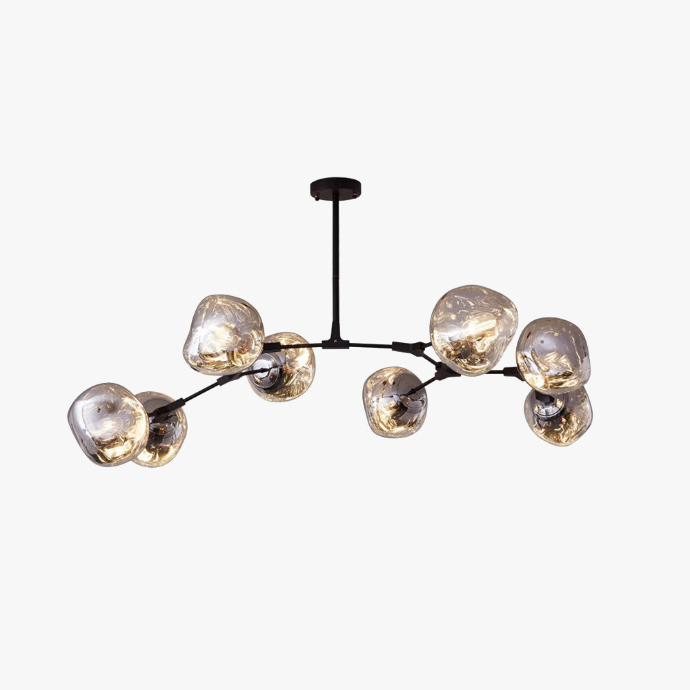 Mirza Modern Globe Lava 3 Pendant Light Fixture 3/6/8 Head - Lumpaz