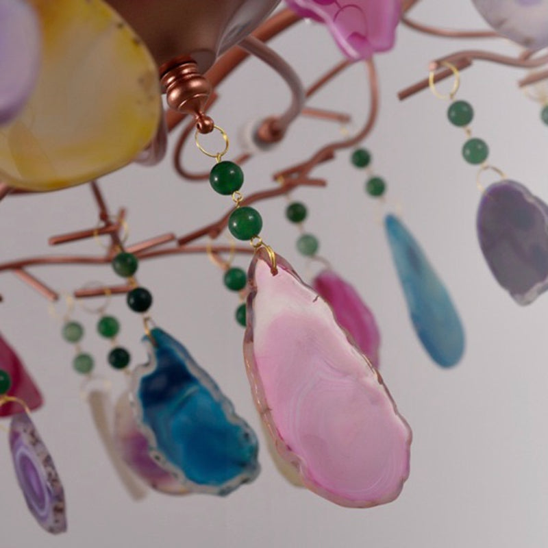 Morandi Art Deco Agate Stone colorful Pendant Light - Lumpaz