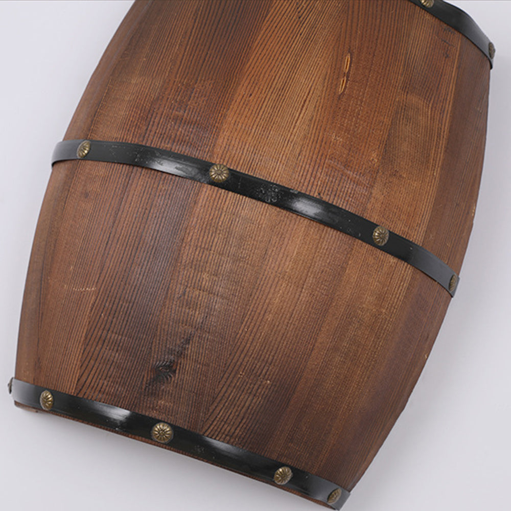 Alessio Wall Lamp Retro Creative Barrel Wooden, Dining Room - Lumpaz