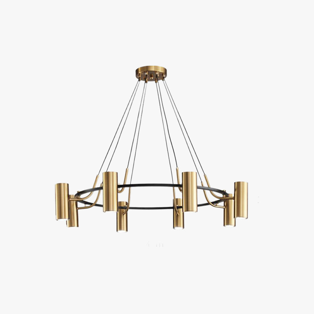 Weiss Modern Spotlight Metal Pendant Light, Gold - Lumpaz