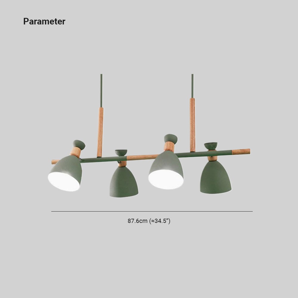 Morandi Nordic Multi Rope Wood Pendant Light, White/Green/Gray - Lumpaz