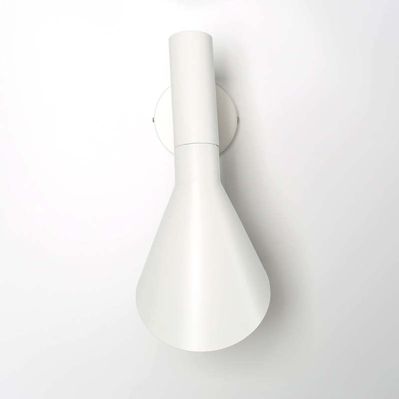 Brady Modern Cone Metal Wall Lamp, Black/White - Lumpaz