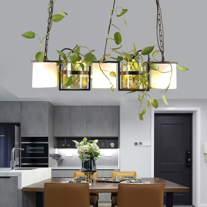 Nest Barrel Greenery Glass Pendant Light, Black - Lumpaz