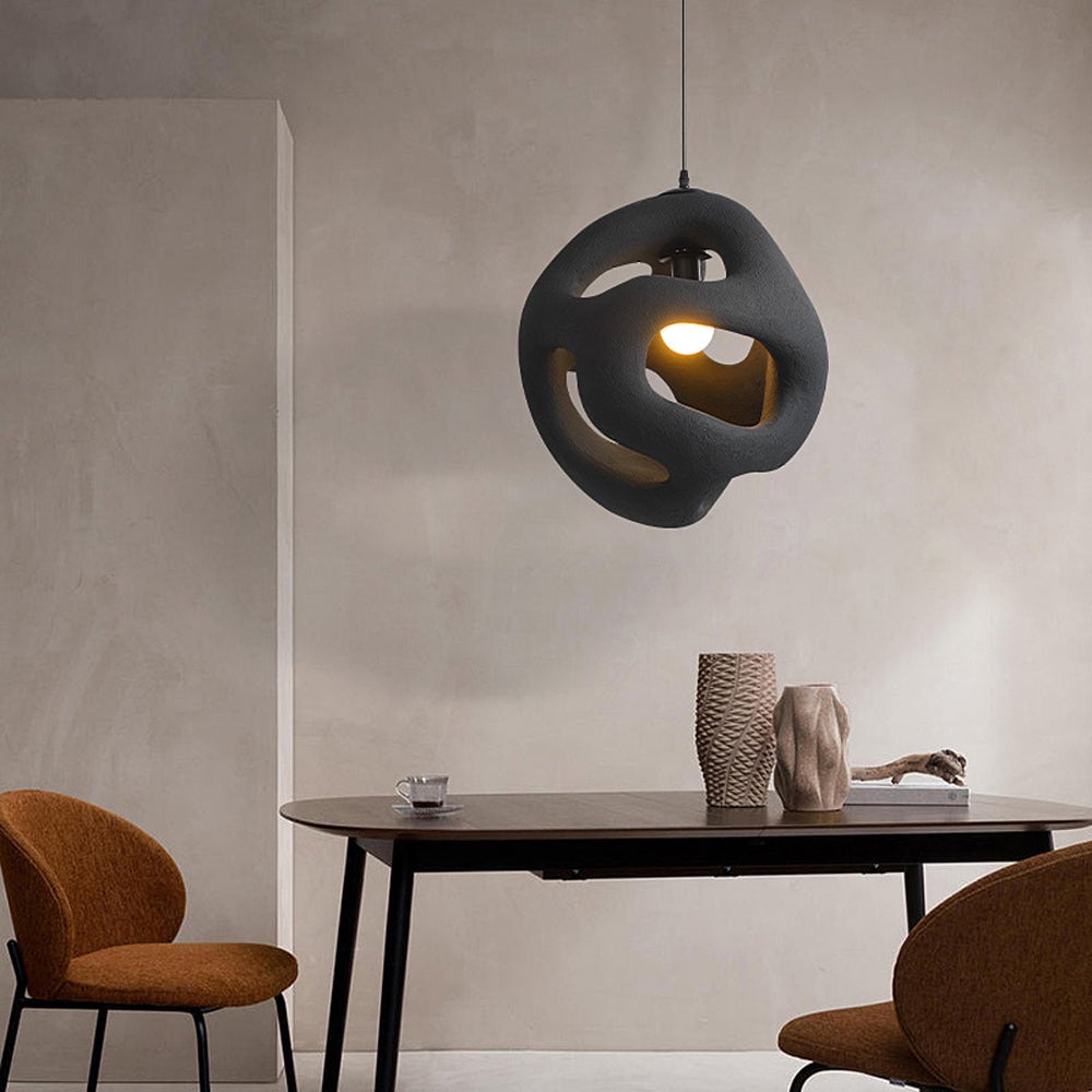 Byers Modern Metal/Resin White/Black Pendant Light - Lumpaz