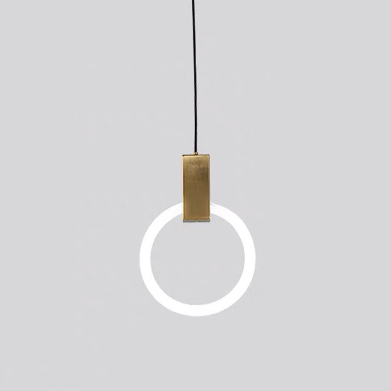 Cooley Modern Nordic Globe/Ring Metal/Glass Pendant Light, Gold - Lumpaz