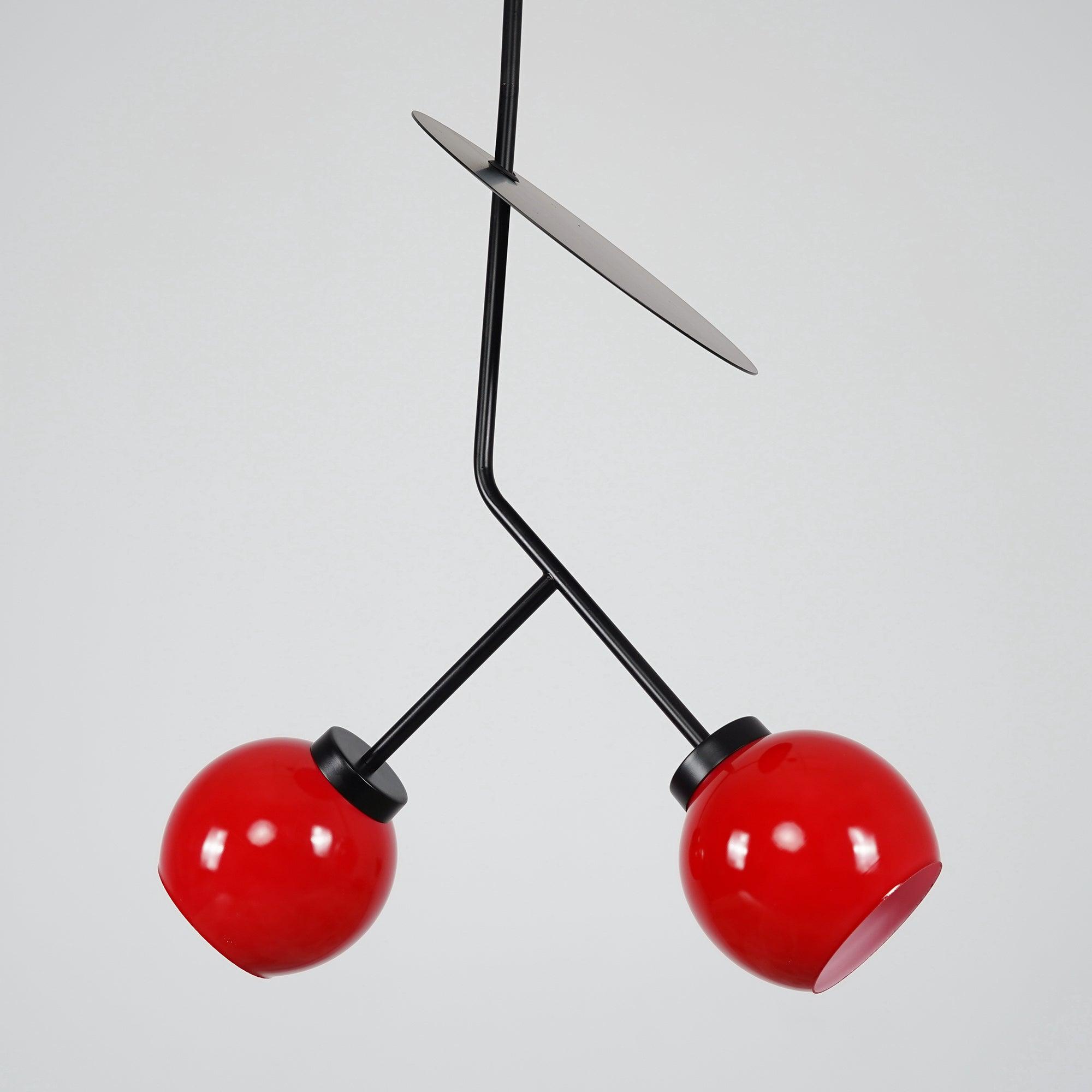 Valentina Cherry Pendant Light, Metal & Glass, 3 Color - Lumpaz