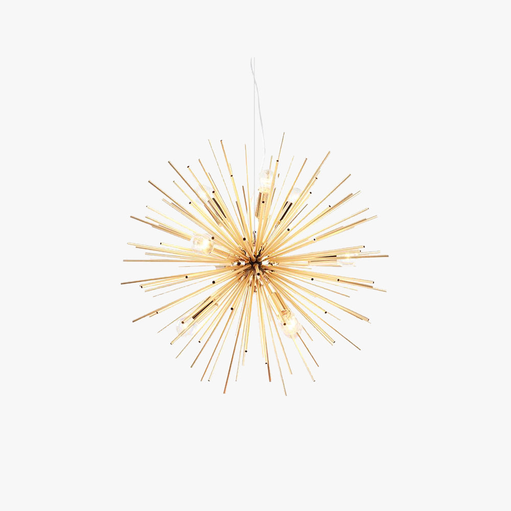 Lowry Modern Art Deco Sputnik Gold Pendant Light, Metal - Lumpaz