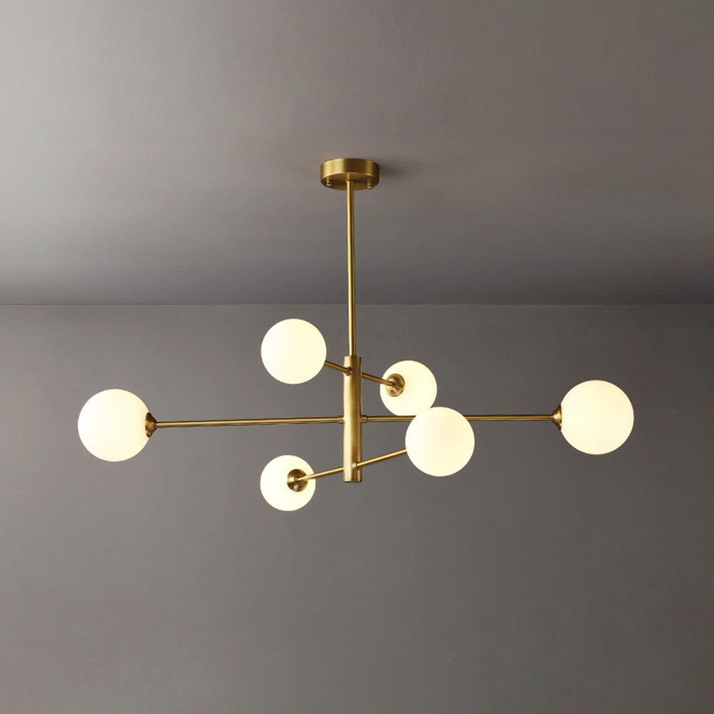 Valentina Modern Glass Shade Pendant Light, Copper/Black - Lumpaz