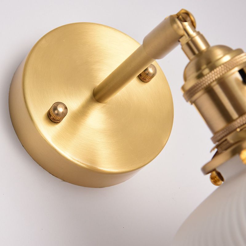 Lottie Vintage Column Ceramic Vanity Light, White, Bedroom - Lumpaz