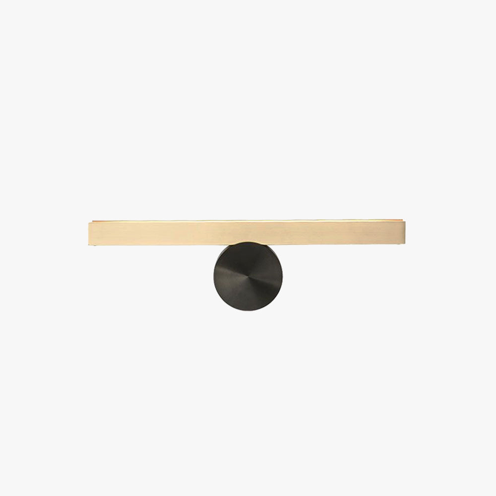 Edge Modern Geometric Metal Wall Lamp, Black & Gold, Bedroom - Lumpaz