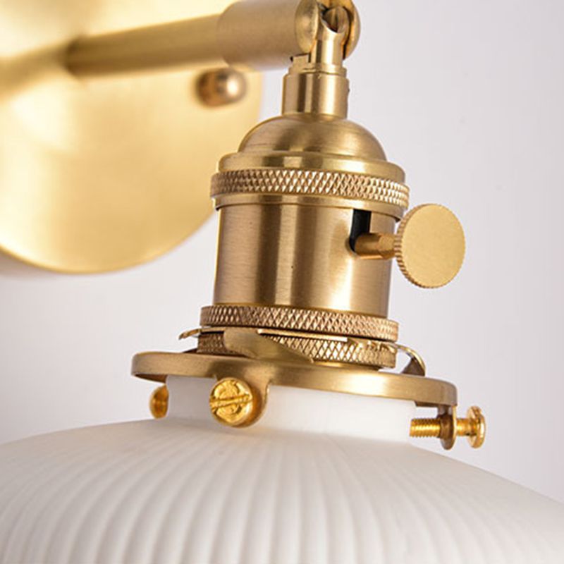 Lottie Vintage Column Ceramic Vanity Light, White, Bedroom - Lumpaz