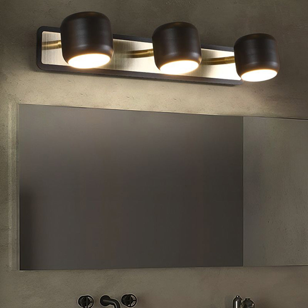 Cooley Modern Multi Mirror Metal Front Wall Lamp, Black/White - Lumpaz