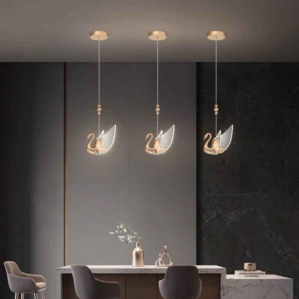 Kady Modern Creative Swan Pendant Light, 2 Color - Lumpaz