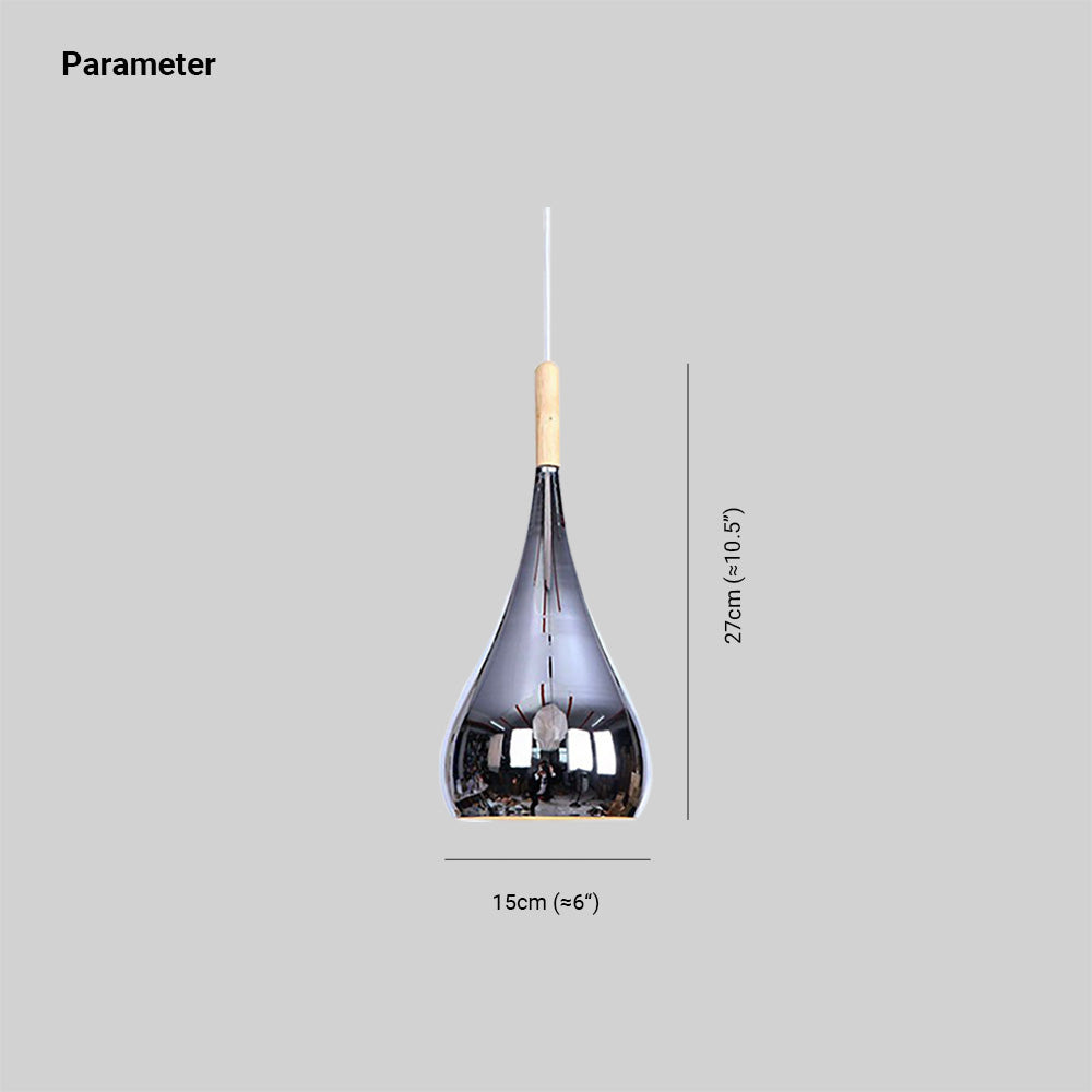 Avi Pendant Light Teardrop Modern, Metal, Rose Gold/Chrome, Kitchen Islands - Lumpaz