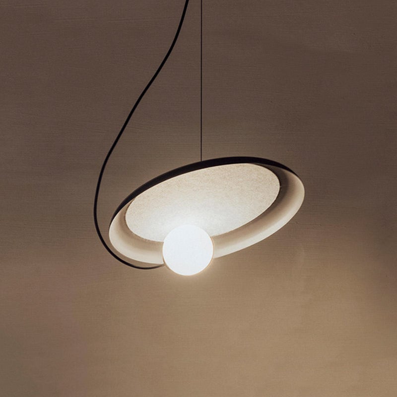 Avi Pendant Lights Stylish Art Deco, Black/White/Copper, Living Room - Lumpaz