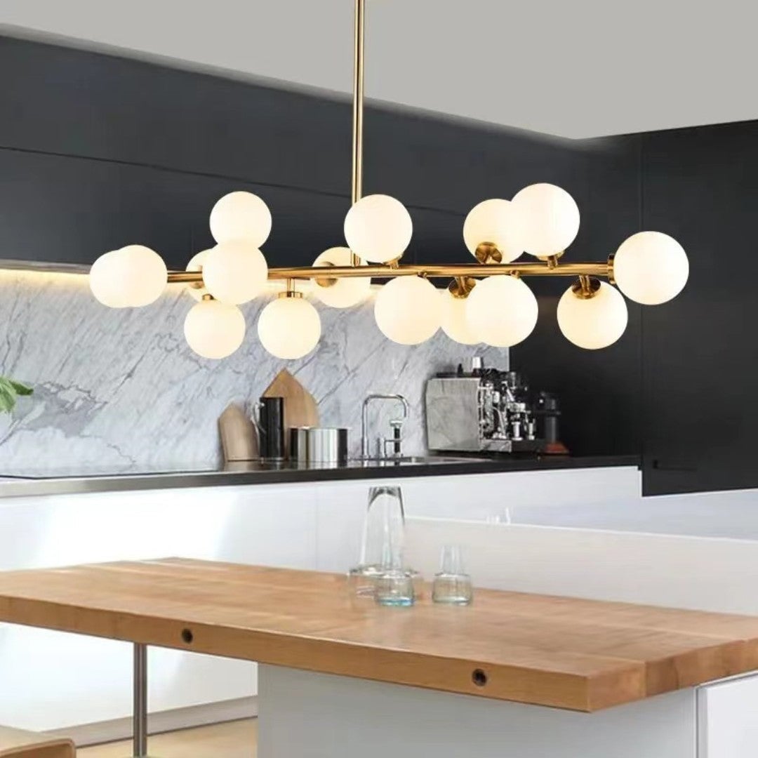 Valentina Chandelier Bubble, Magic Beans, Glass, Dining Room - Lumpaz