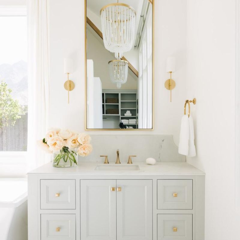 Eryn Nordic Vanity Metal Glass Minimalism Wall Lamp, Black/Silver - Lumpaz